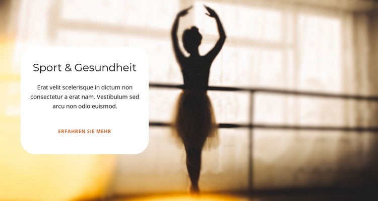 Sportballett Landing Page