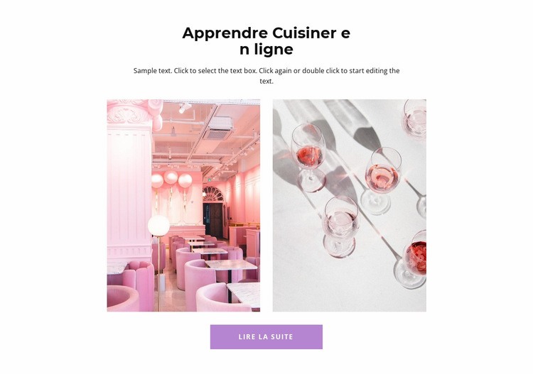 Galerie du café Maquette de site Web