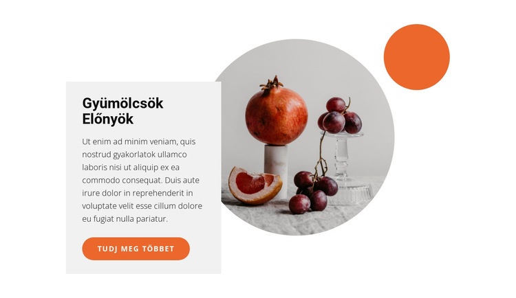 Gyümölcs desszertek HTML Sablon