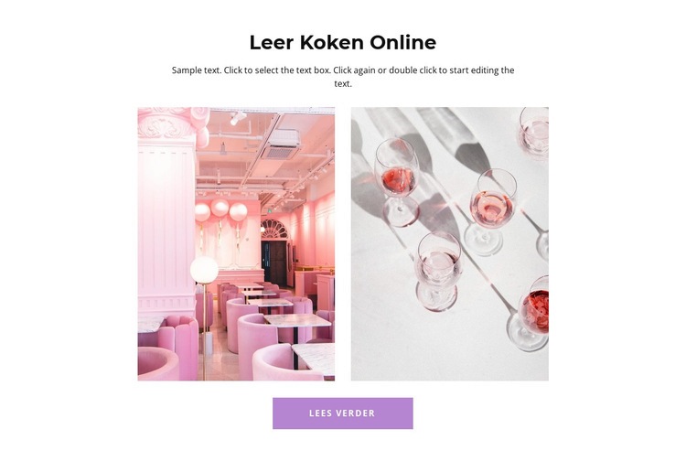 Galerij van het café Html Website Builder