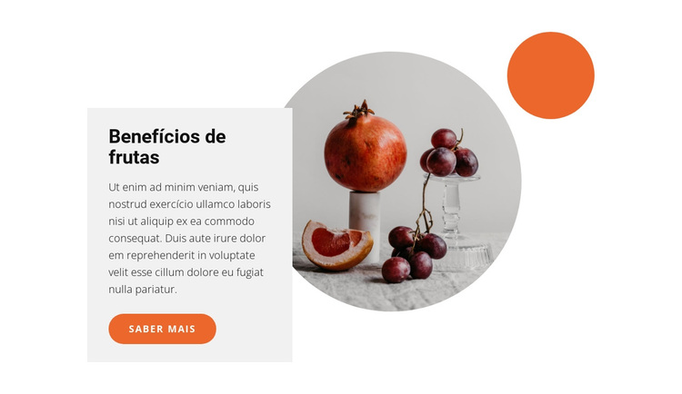 Sobremesas de frutas Tema WordPress