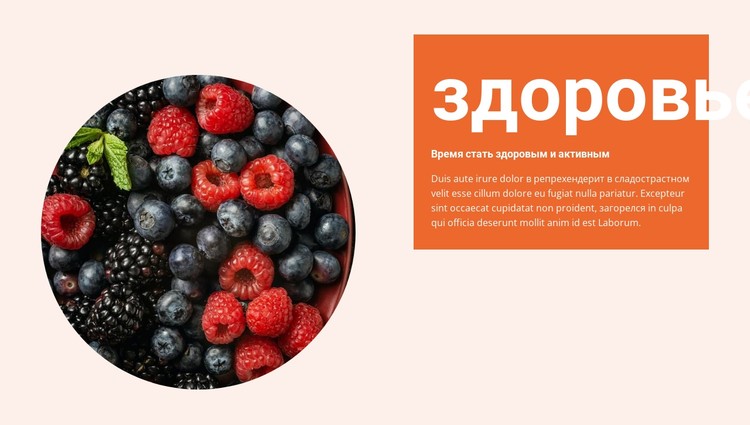 Здоровье в витаминах CSS шаблон