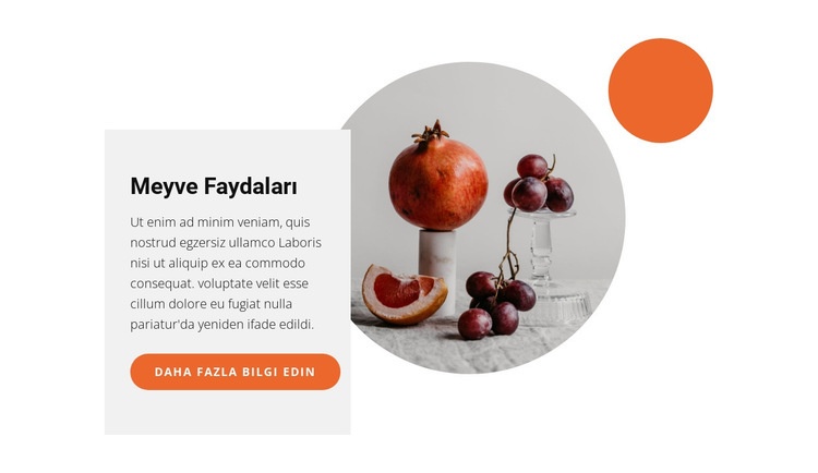 Meyve tatlıları Web Sitesi Mockup'ı