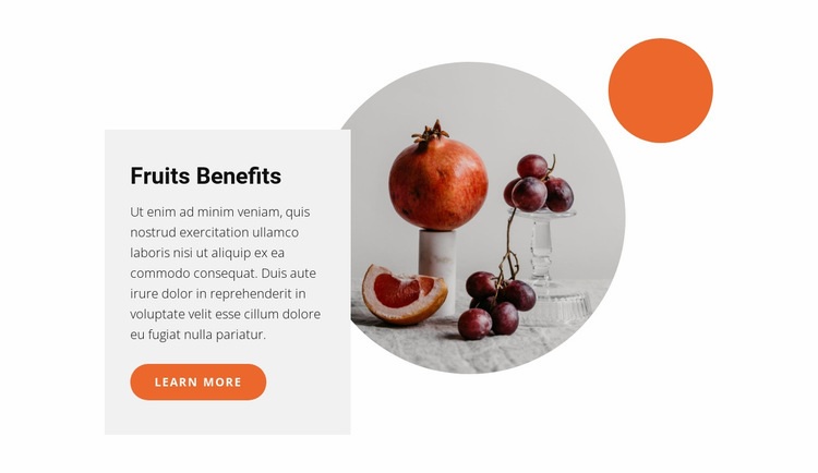Fruit desserts Web Page Design