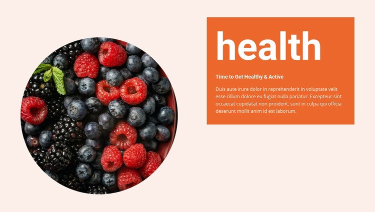 Health in vitamins Web Page Design