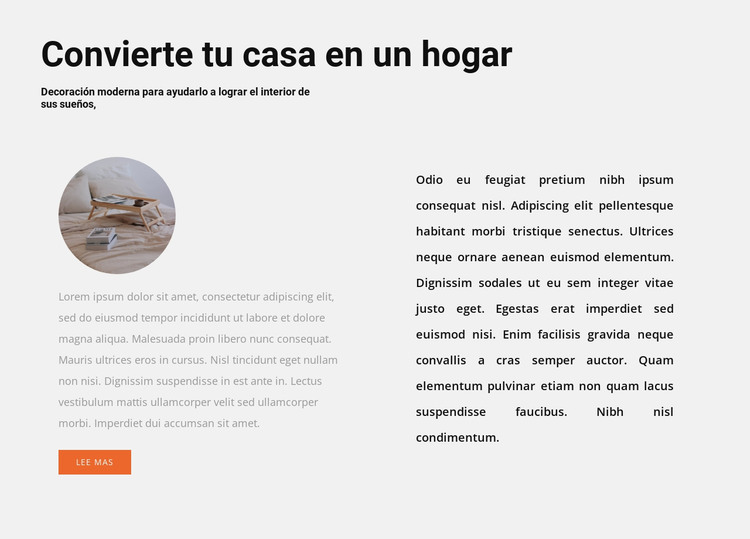 Para casa Plantilla HTML