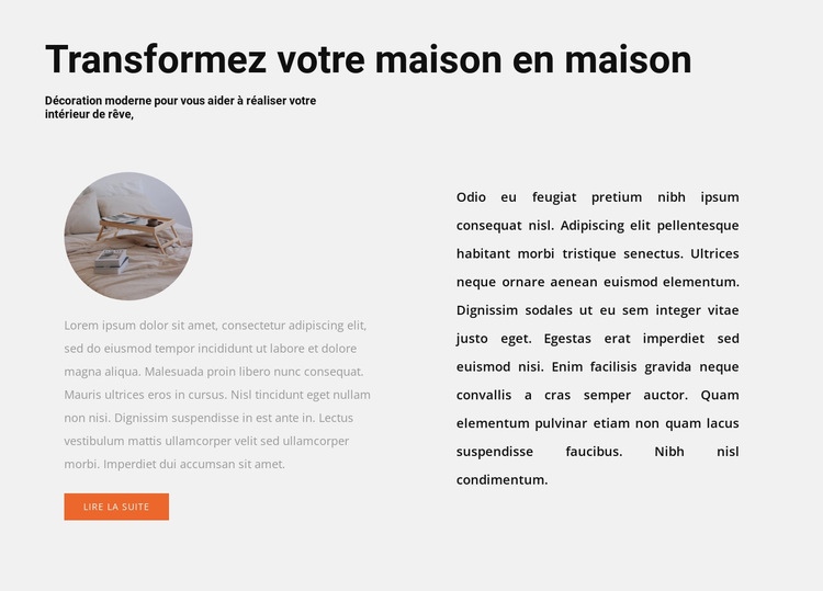 Pour la maison Modèle HTML5