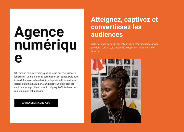 Nouvelle agence SMM Modèle de site Web