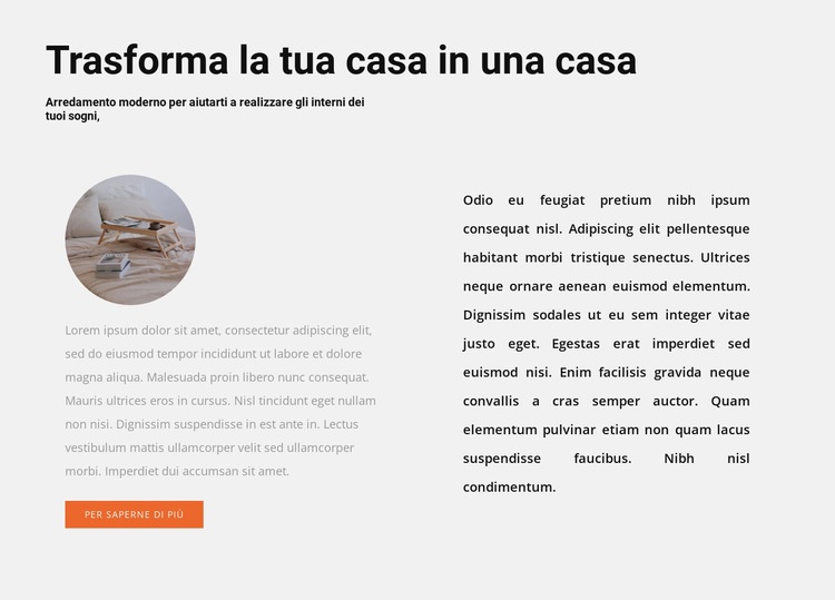 Per Casa Costruttore di siti web HTML