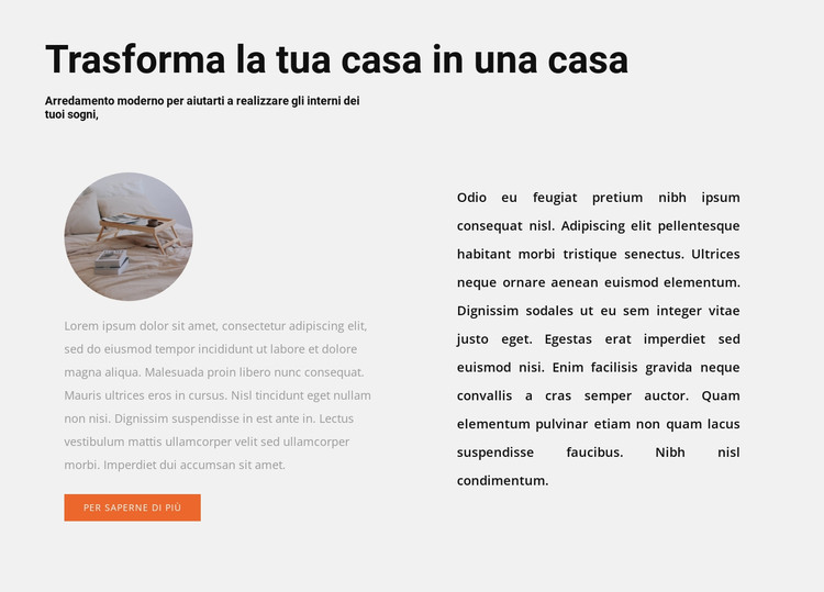 Per Casa Modello HTML