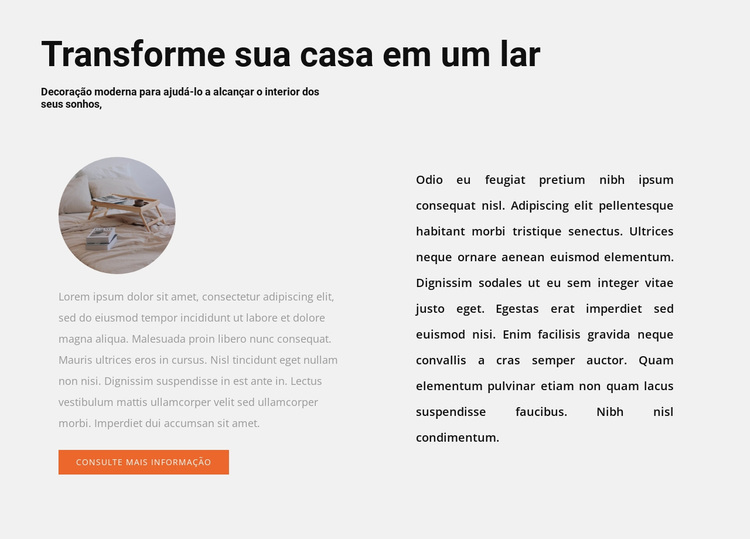 Para casa Tema WordPress