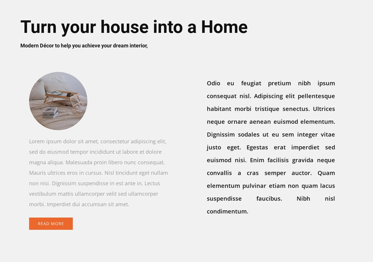 For home WordPress Theme