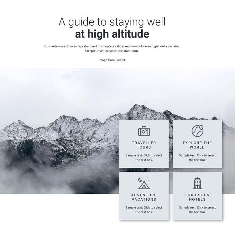 Hight altitude CSS Template