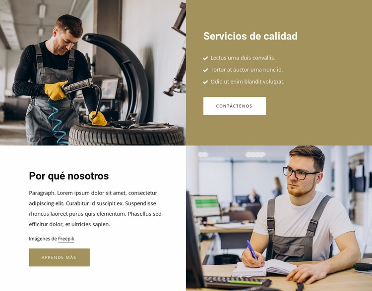 Servicios de coche privado Diseño de páginas web