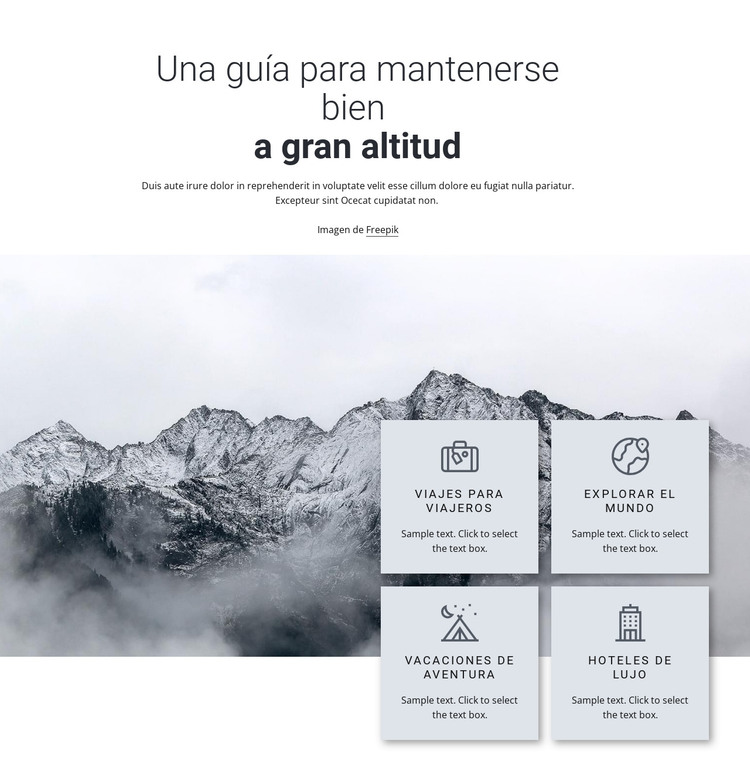Alta altitud Plantilla HTML