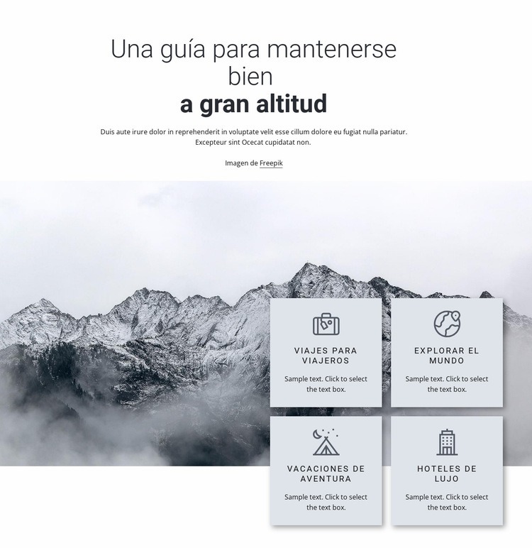 Alta altitud Plantilla HTML5