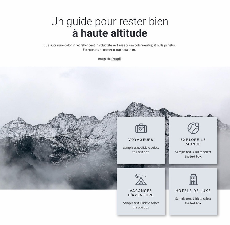 Haute altitude Conception de site Web