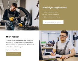 Személygépkocsi -Szolgáltatások - HTML Sablon Kód