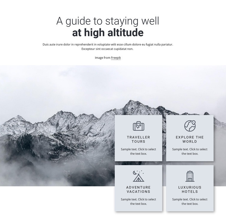 Hight altitude Web Page Design