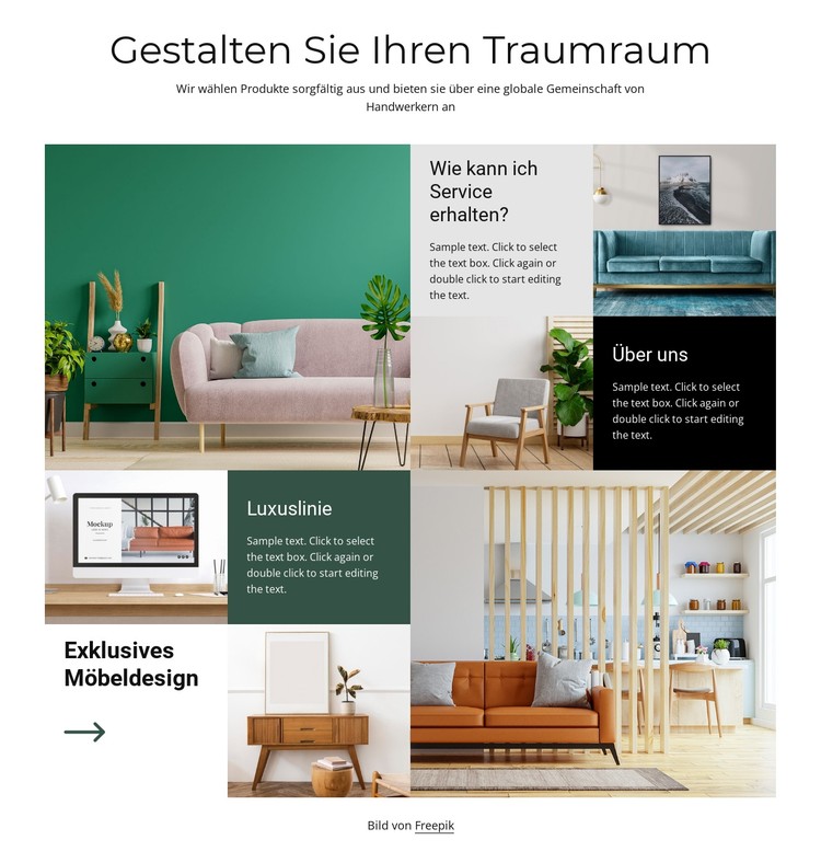 Gestalten Sie Ihren Traumraum CSS-Vorlage