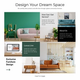 Design Your Dream Space - Homepage Design