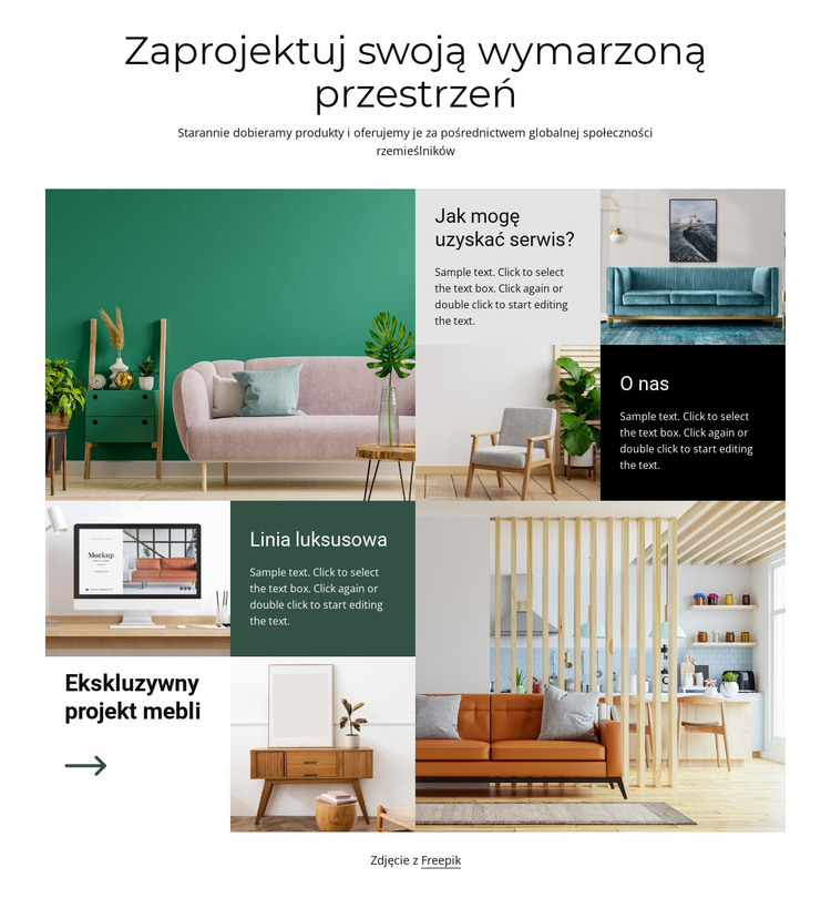 Zaprojektuj swoją wymarzoną przestrzeń Szablon HTML