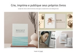 Crie, Imprima E Publique Livros - Modelos De Design De Site