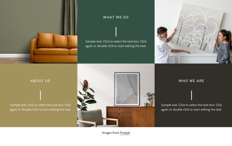 About interior design studio Homepage Design