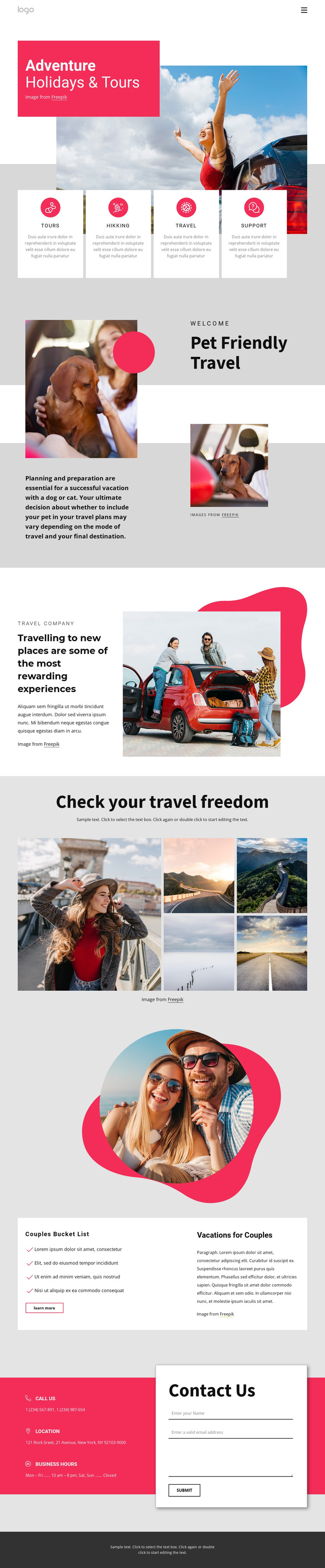 Adventure holidays and tours HTML5 Template