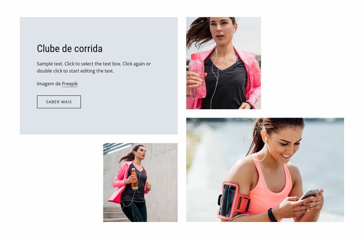 Dicas de corrida para iniciantes Design do site