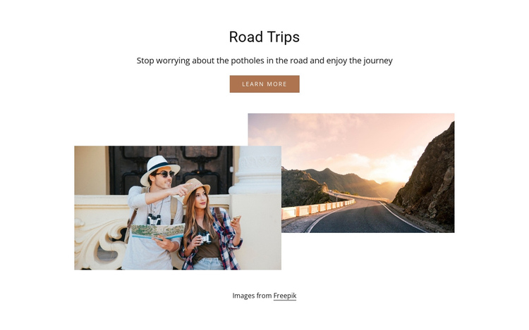 Plan your next road trip One Page Template