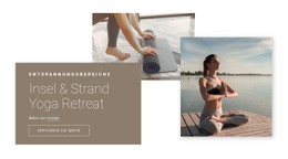 Yoga-Retreats Am Strand - HTML-Vorlage Für Eine Seite