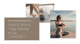 Yoga-Retreats Am Strand – Website-Vorlage Kostenlos Herunterladen