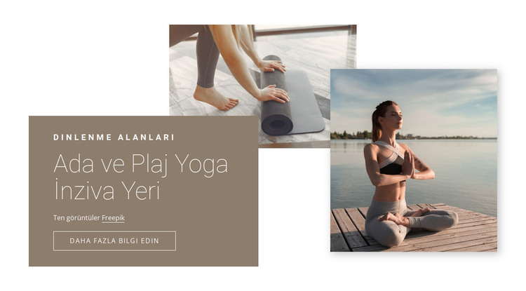 Plaj yogası inzivaları HTML Şablonu