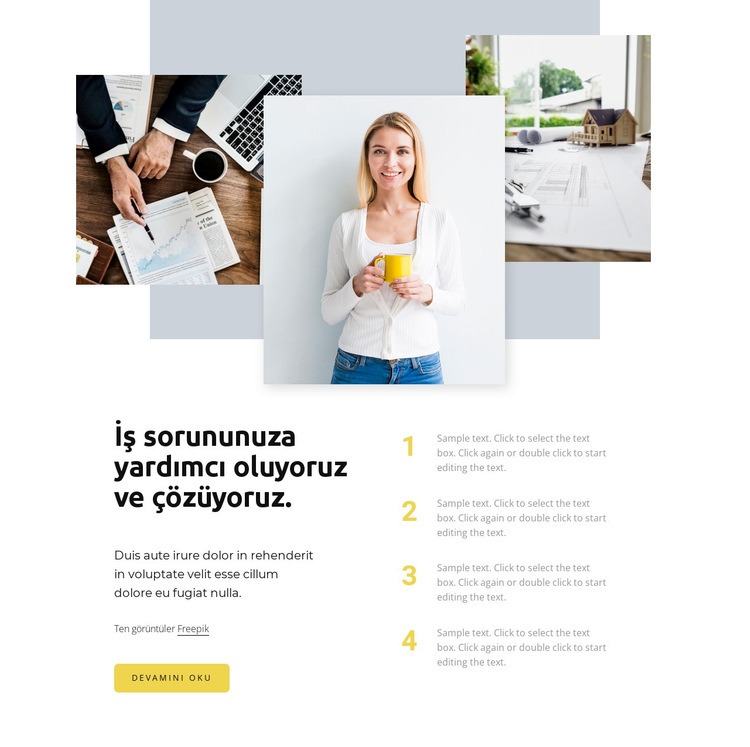 Her sorunun bir çözümü vardır Web Sitesi Mockup'ı