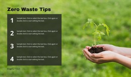 Responsive Web Template For Zero Waste Tips