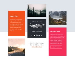 Wanderlust Template HTML CSS Responsive