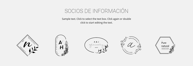 Información nuestros socios Creador de sitios web HTML