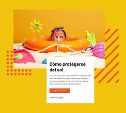 Diseño Del Sitio Para Protéjase Del Sol