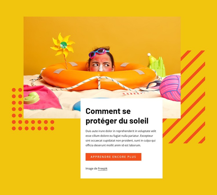 Protégez-vous au soleil Modèle CSS