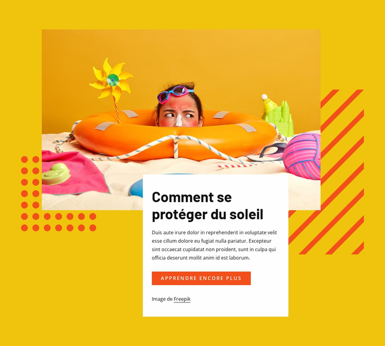 Protégez-vous au soleil Modèle Joomla