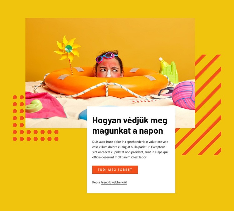 Védje magát a napon HTML Sablon