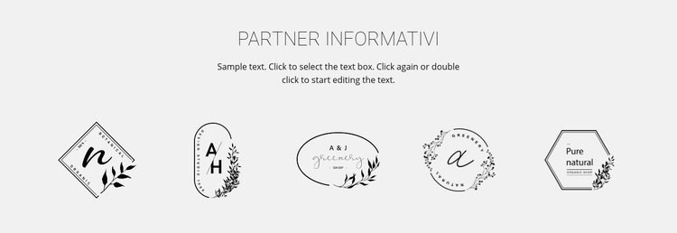 Informazioni sui nostri partner Costruttore di siti web HTML