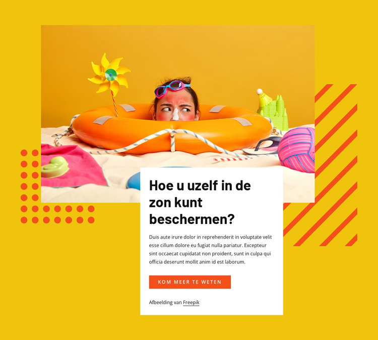 Bescherm jezelf in de zon HTML-sjabloon