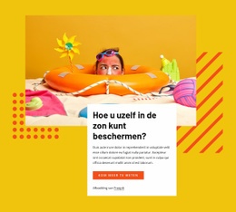 Siteontwerp Voor Bescherm Jezelf In De Zon