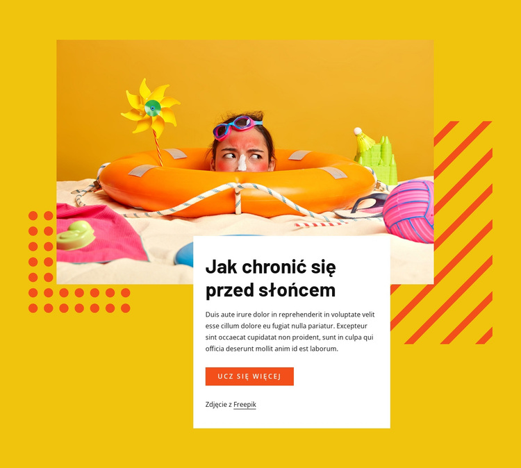 Chroń się przed słońcem Motyw WordPress