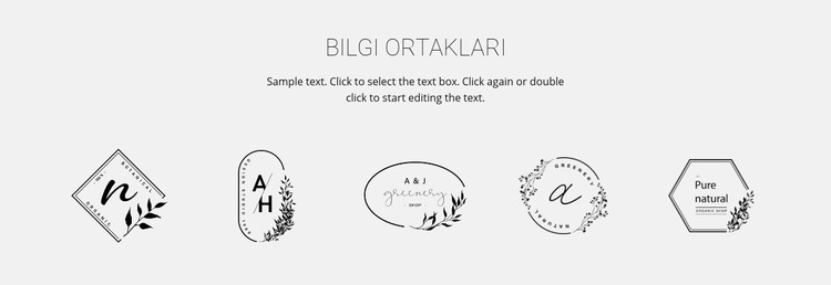 Ortaklarımıza ilişkin bilgiler HTML Şablonu