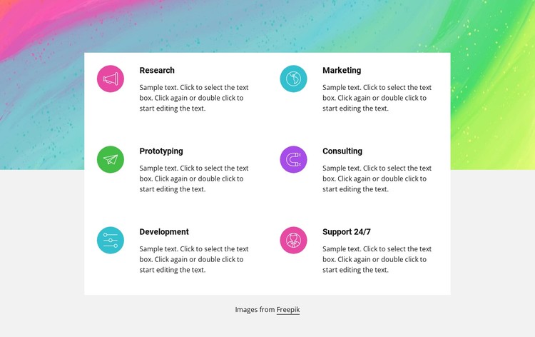 Features with abstract backround CSS Template