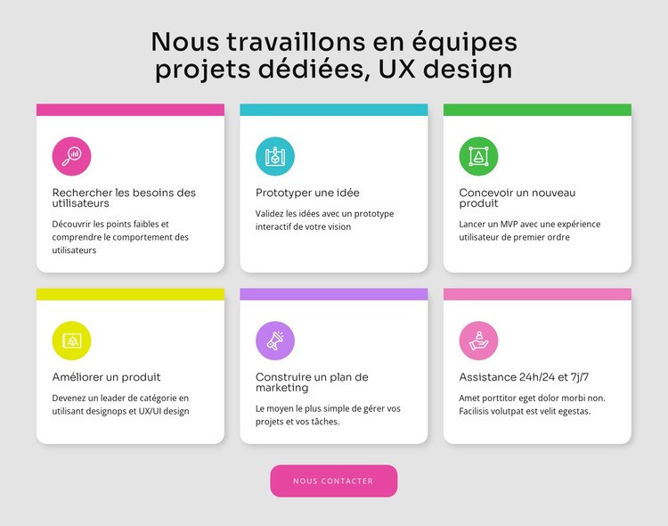 Nous créons des projets incroyables Modèle