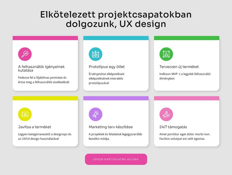 Csodálatos projekteket hozunk létre CSS sablon